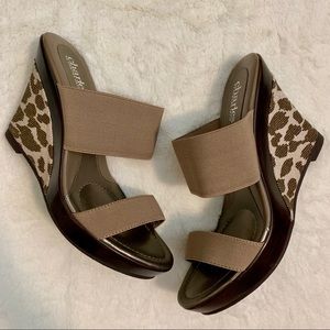 Charles by Charles David Leopard Wedge Sandal